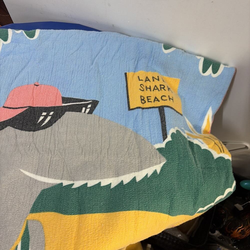 Vintage 1977 Chatham Land Shark Blanket 88”X 58”